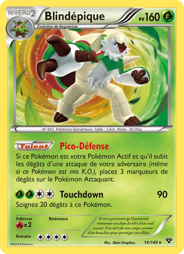 Blindépique — Carte Pokémon 14 XY