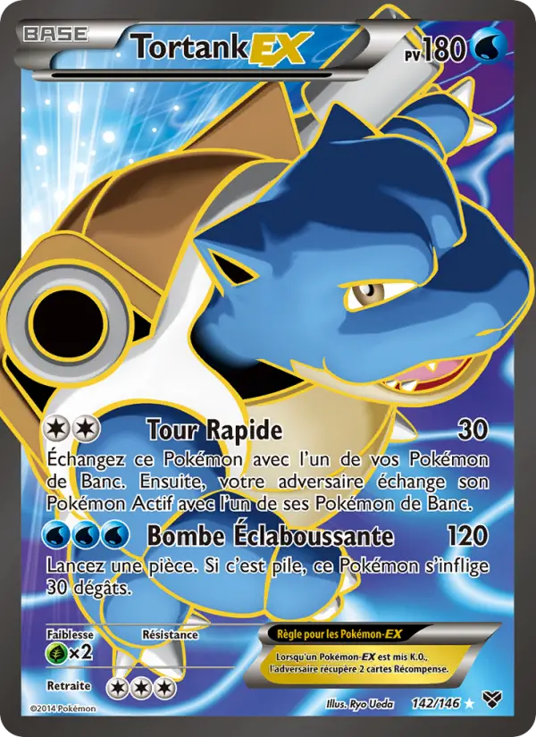 142/146 - Tortank EX — Carte Pokémon XY 142/146