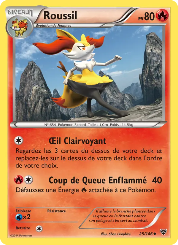 Roussil — Carte Pokémon 25 XY