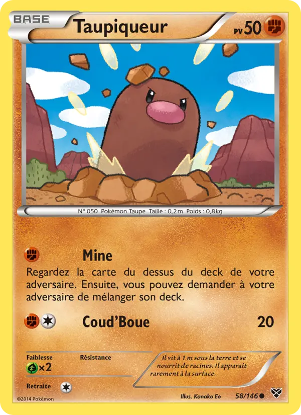 Taupiqueur — Carte Pokémon 58 XY