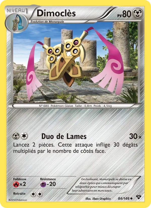 Dimoclès — Carte Pokémon 84 XY