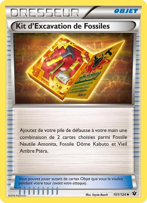 101/124 - Kit d'Excavation de Fossiles — Carte Pokémon Impact des Destins 101/124