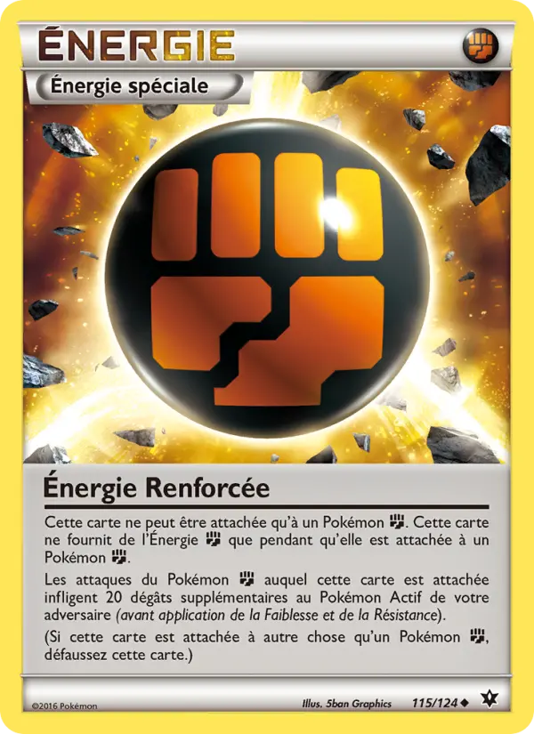 115/124 - Énergie Renforcée — Carte Pokémon Impact des Destins 115/124
