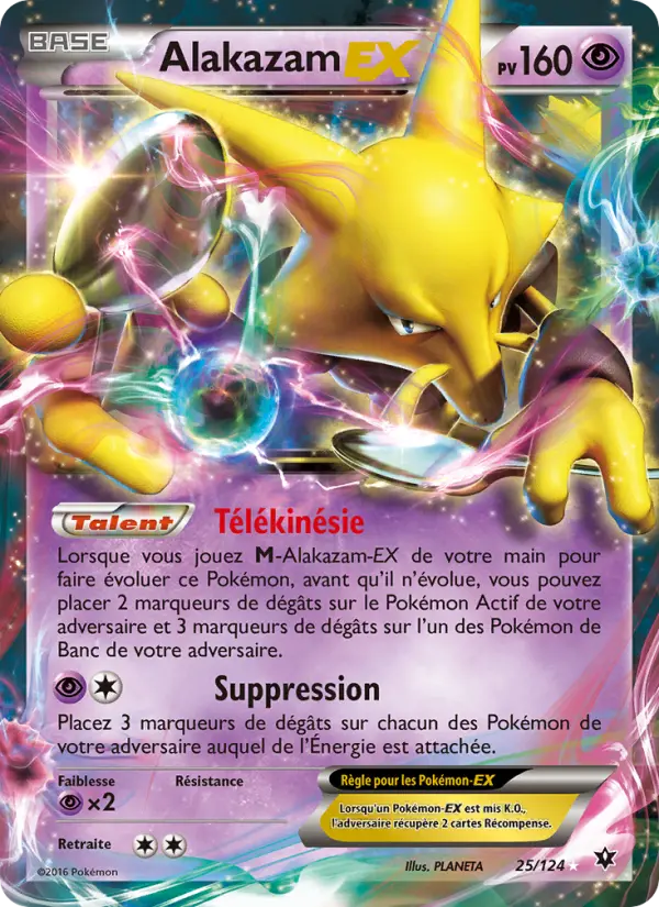 Alakazam EX — Carte Pokémon 25 Impact des Destins