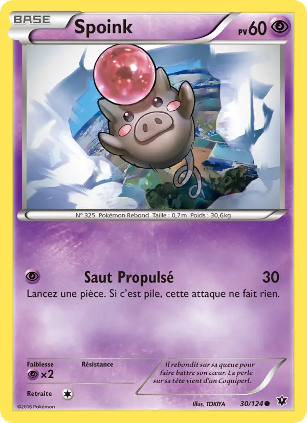 030/124 - Spoink — Carte Pokémon Impact des Destins 30/124