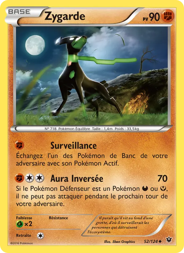 052/124 - Zygarde — Carte Pokémon Impact des Destins 52/124