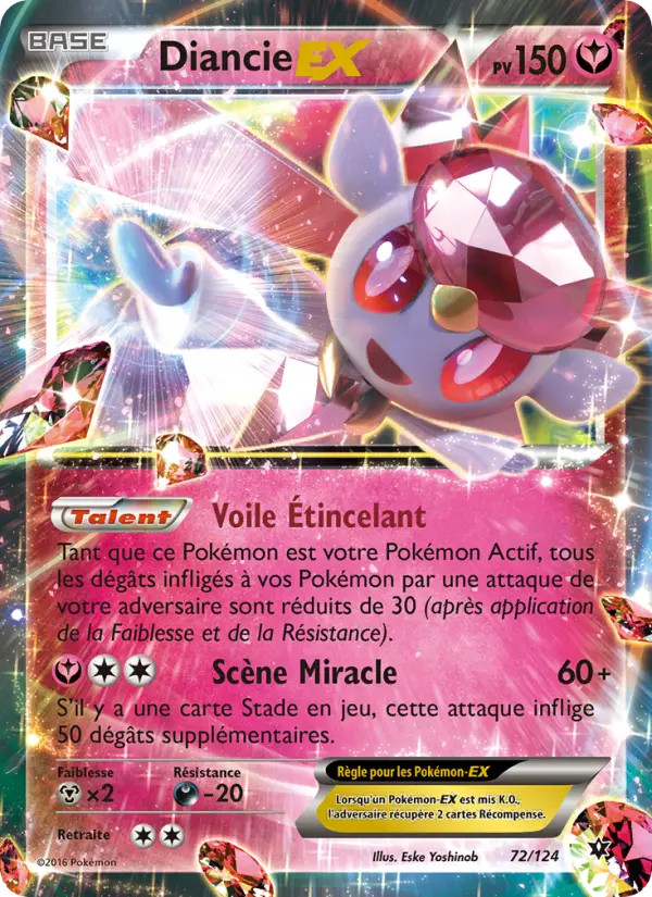 Diancie EX — Carte Pokémon 72 Impact des Destins