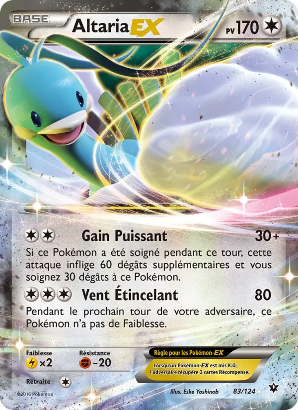 083/124 - Altaria EX — Carte Pokémon Impact des Destins 83/124