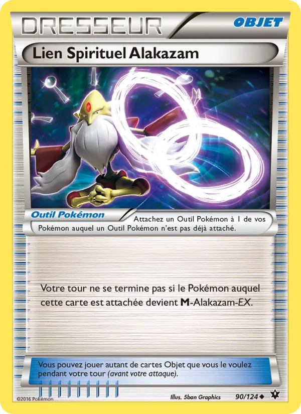 090/124 - Lien Spirituel Alakazam — Carte Pokémon Impact des Destins 90/124