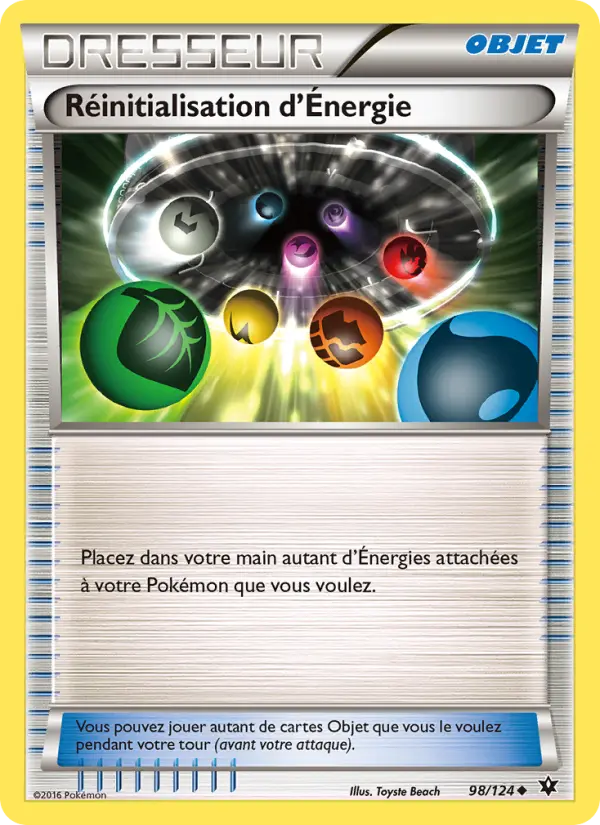 098/124 - Réinitialisation d'Énergie — Carte Pokémon Impact des Destins 98/124