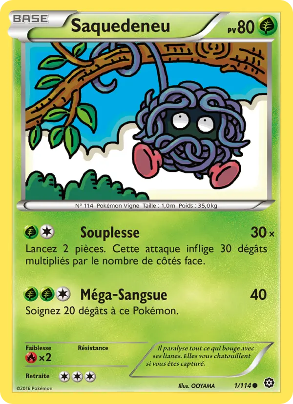 001/114 - Saquedeneu — Carte Pokémon Offensive Vapeur 1/114