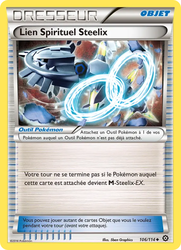 106/114 - Lien Spirituel Steelix — Carte Pokémon Offensive Vapeur 106/114
