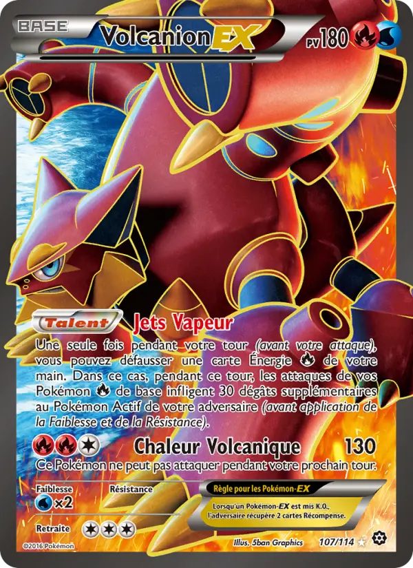 Volcanion EX — Carte Pokémon 107 Offensive Vapeur