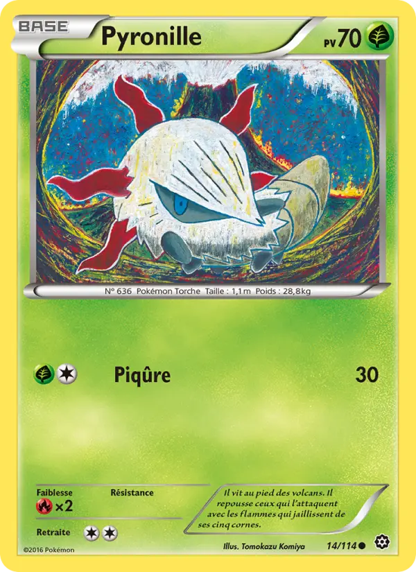 Pyronille — Carte Pokémon 14 Offensive Vapeur