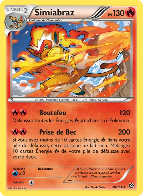 020/114 - Simiabraz — Carte Pokémon Offensive Vapeur 20/114