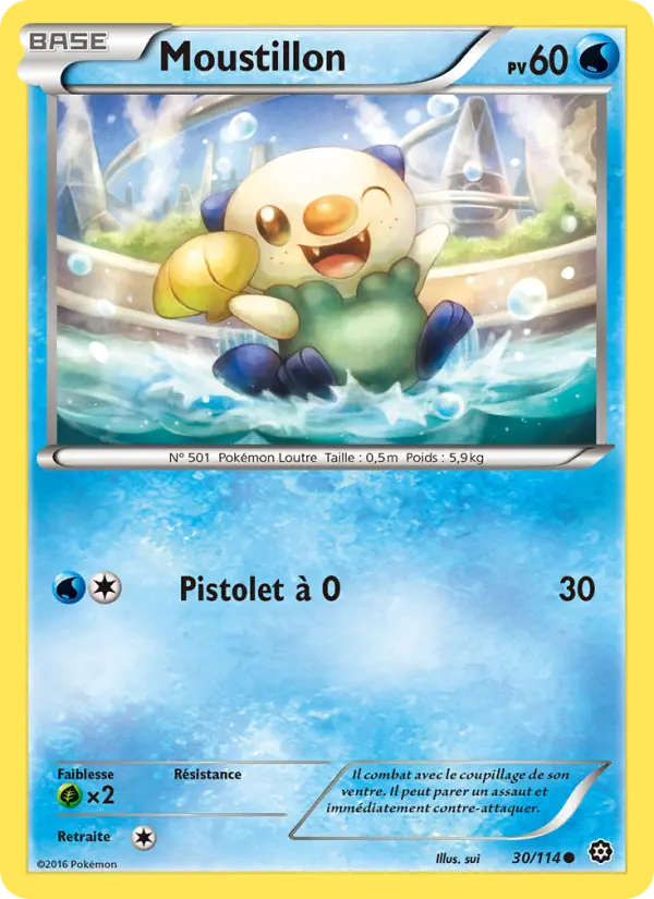 Moustillon — Carte Pokémon 30 Offensive Vapeur
