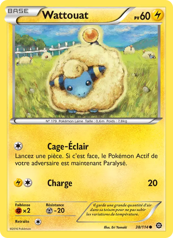 038/114 - Wattouat — Carte Pokémon Offensive Vapeur 38/114