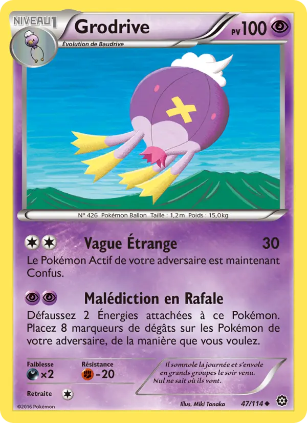 047/114 - Grodrive — Carte Pokémon Offensive Vapeur 47/114