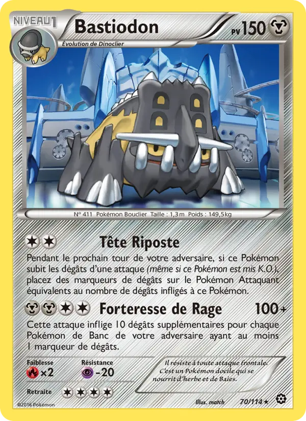 Bastiodon — Carte Pokémon 70 Offensive Vapeur