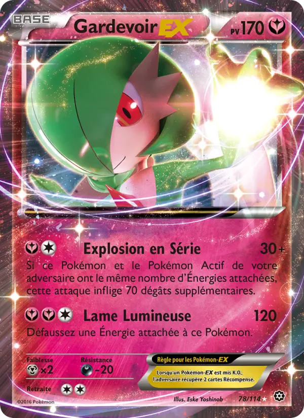 078/114 - Gardevoir EX — Carte Pokémon Offensive Vapeur 78/114