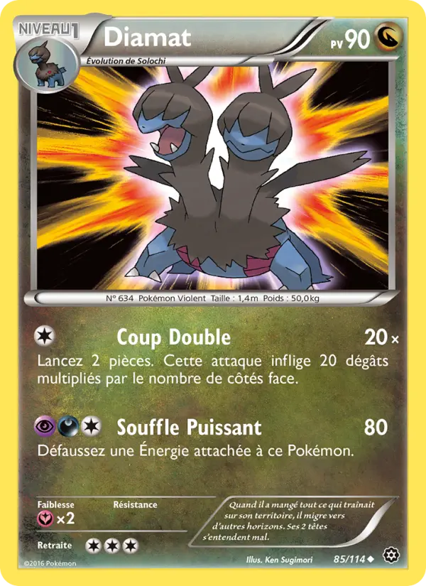 085/114 - Diamat — Carte Pokémon Offensive Vapeur 85/114