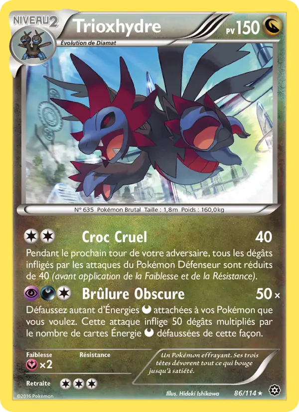086/114 - Trioxhydre — Carte Pokémon Offensive Vapeur 86/114