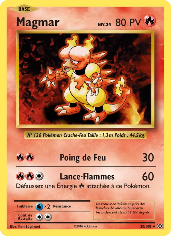 020/108 - Magmar — Carte Pokémon Évolutions 20/108