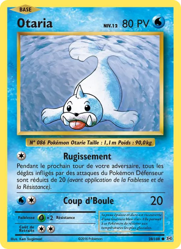Otaria — Carte Pokémon 28 Évolutions