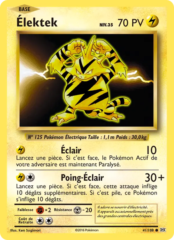 Élektek — Carte Pokémon 41 Évolutions