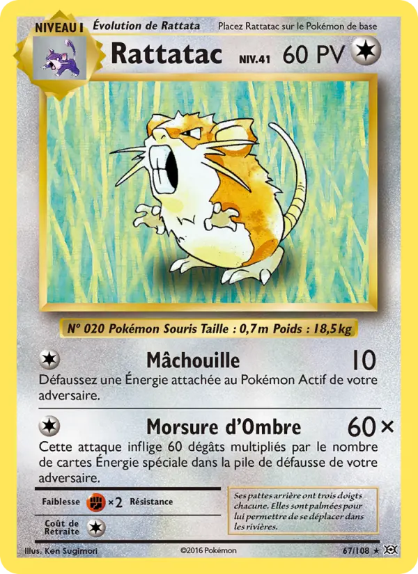 Rattatac — Carte Pokémon 67 Évolutions