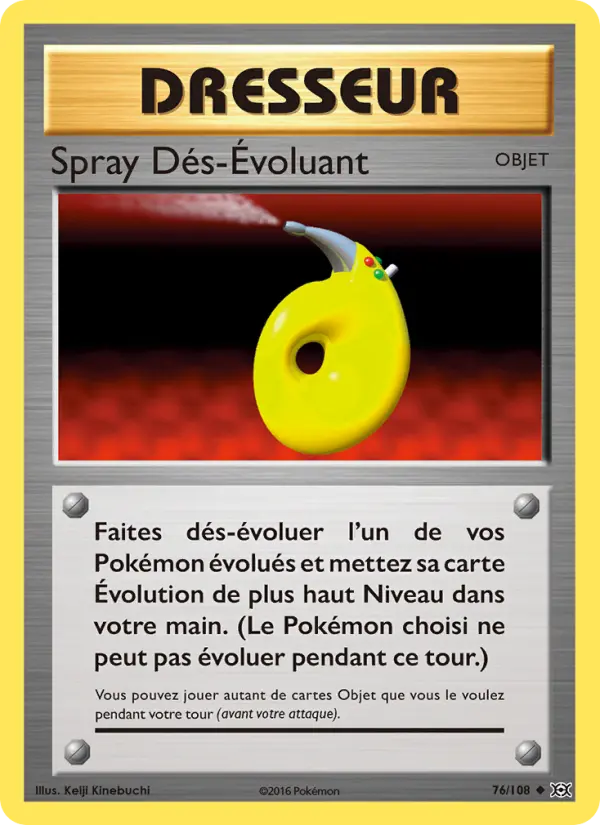 076/108 - Spray Dés-Évoluant — Carte Pokémon Évolutions 76/108