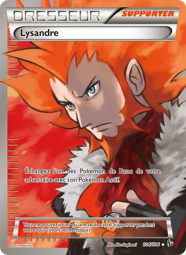 104/106 - Lysandre — Carte Pokémon Étincelles 104/106