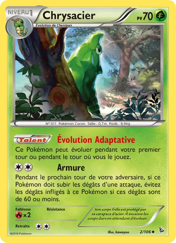 Chrysacier — Carte Pokémon 2 Étincelles