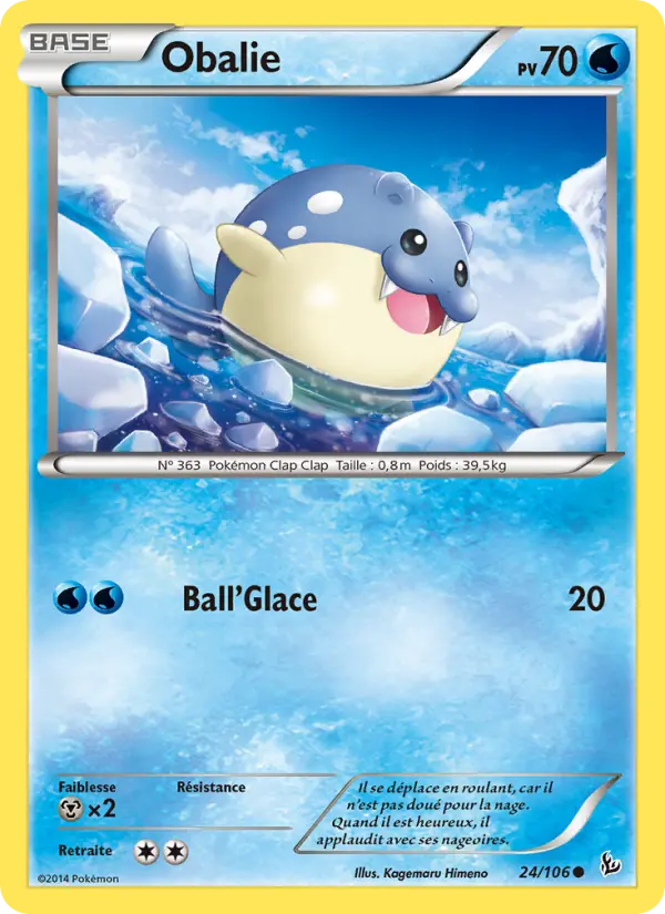 024/106 - Obalie — Carte Pokémon Étincelles 24/106