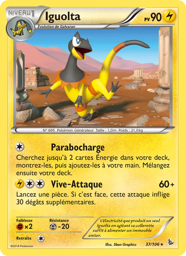 Iguolta — Carte Pokémon 37 Étincelles