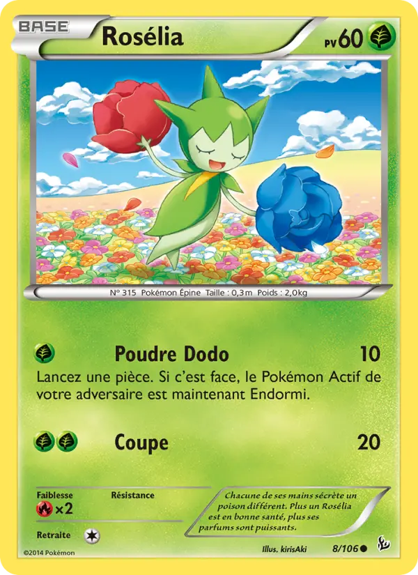 008/106 - Rosélia — Carte Pokémon Étincelles 8/106