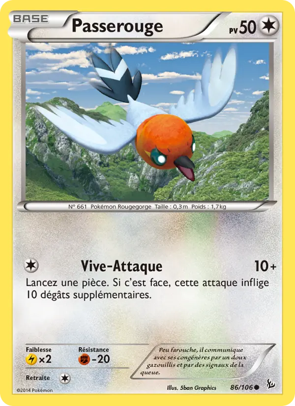 Passerouge — Carte Pokémon 86 Étincelles