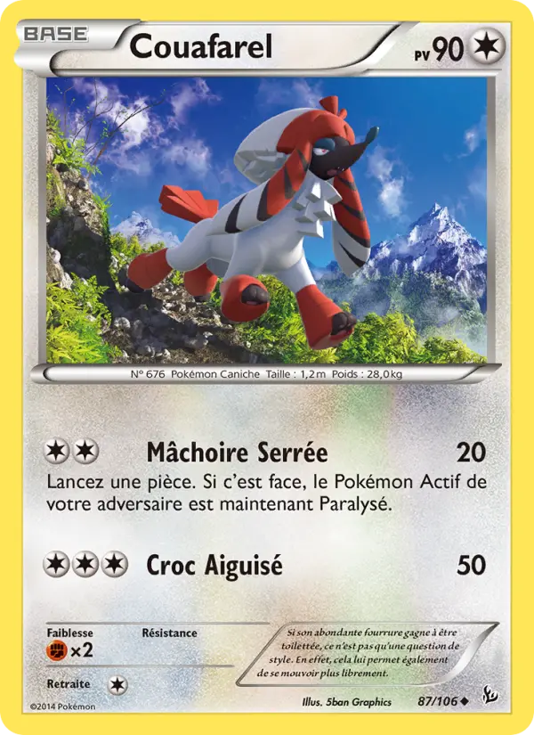 Couafarel — Carte Pokémon 87 Étincelles