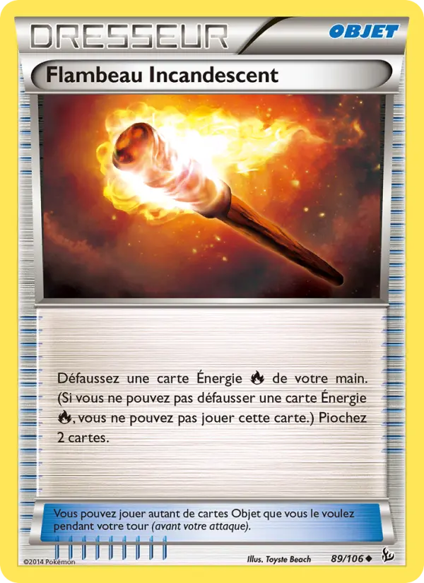 089/106 - Flambeau Incandescent — Carte Pokémon Étincelles 89/106