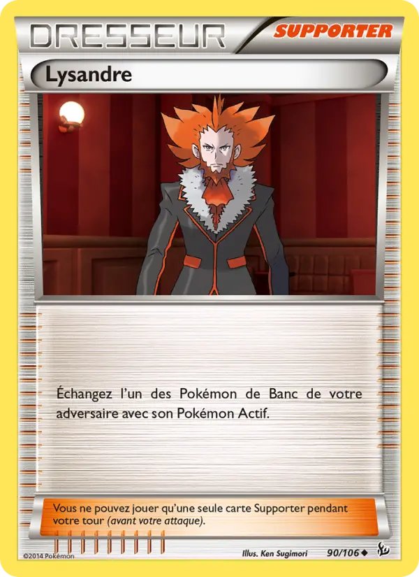 090/106 - Lysandre — Carte Pokémon Étincelles 90/106