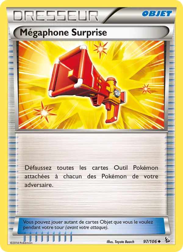 097/106 - Mégaphone Surprise — Carte Pokémon Étincelles 97/106