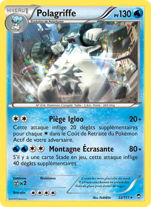Polagriffe — Carte Pokémon 22 Poings Furieux