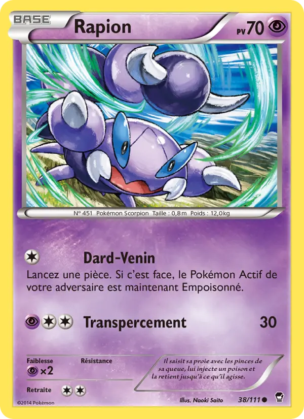 Rapion — Carte Pokémon 38 Poings Furieux