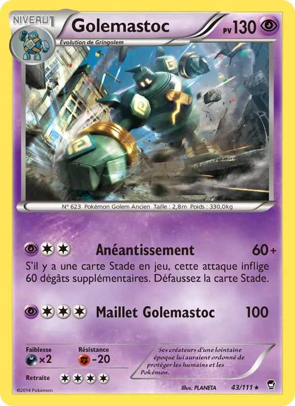 Golemastoc — Carte Pokémon 43 Poings Furieux