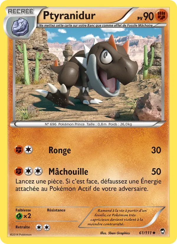 Ptyranidur — Carte Pokémon 61 Poings Furieux