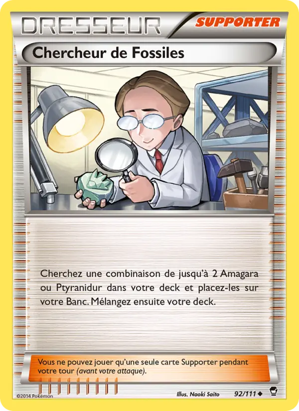 092/111 - Chercheur de Fossiles — Carte Pokémon Poings Furieux 92/111