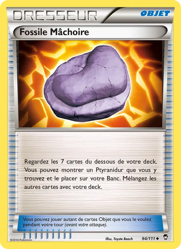 094/111 - Fossile Mâchoire — Carte Pokémon Poings Furieux 94/111