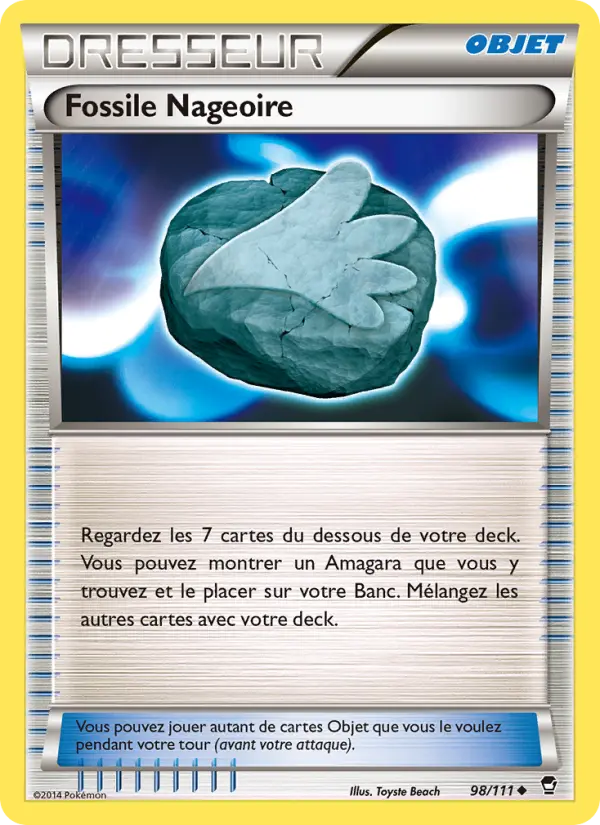 098/111 - Fossile Nageoire — Carte Pokémon Poings Furieux 98/111