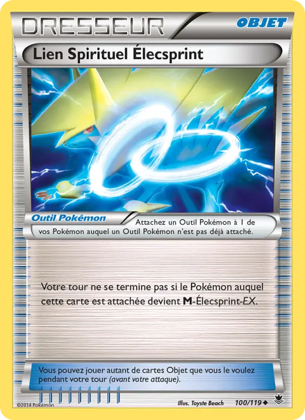 100/119 - Lien Spirituel Élecsprint — Carte Pokémon Vigueur Spectrale 100/119