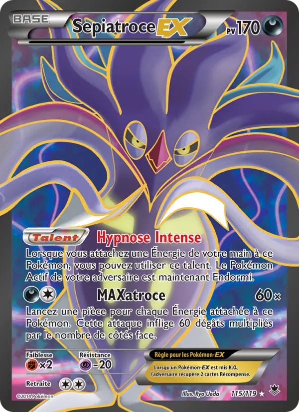 Sepiatroce EX — Carte Pokémon 115 Vigueur Spectrale